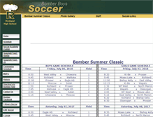 Tablet Screenshot of bombersoccer.com